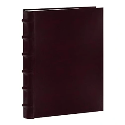 Image of Pioneer Photo Albums Sewn Bonded Leather Bookbound 300 Pkt 4x6 Bi Directional Album, Burgundy