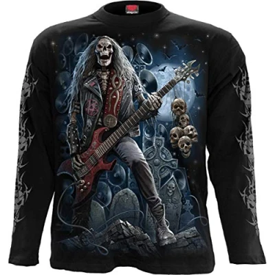 Image of Spiral Grim Rocker Longsleeve T Shirt Black XXL