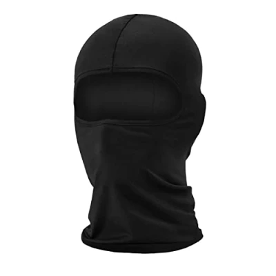 Image of WOWSTAR Balaclava Ski Face Mask, UV Protection Balaclavas for Men and Women, Skiing, Snowboarding, Motorcycle, Black, One Size