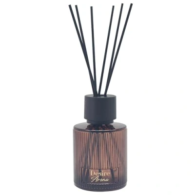 Image of Lesser &amp; Pavey Rib Glass Reed Sticks Diffuser Pomegranate, Oud or Sandlewood Scents (Oud)
