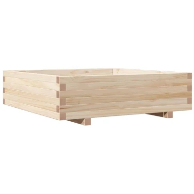 Image of vidaXL Garden Planter 90x90x26.5 cm Solid Wood Pine