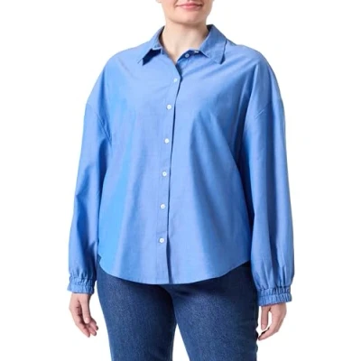 Image of ONLY Women&#039;s Onlarja L/S Solid Shirt WVN Noos Long Sleeve Blouse, Blue, XXS