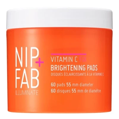 Image of Nip + Fab Vitamin C Fix Brightening Pads for Face, Facial Pad with Anti Aging Pomegranate and Coffee Seed Extract to Brighten Even Tone Skin, 60 Pads, 80 ml