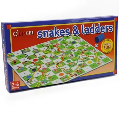 Image of DIVCHI Traditional Snakes and Ladders Board Game For Kids &amp; Adults 2 6 players Suitable Years 3+