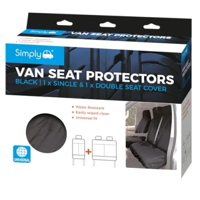 Image of Simply VANSP01 Van Seat Protectors, Black