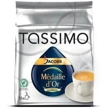 Image of Tassimo Jacobs Me&#039;daille D&#039;or 16 T Discs (Pack of 6)