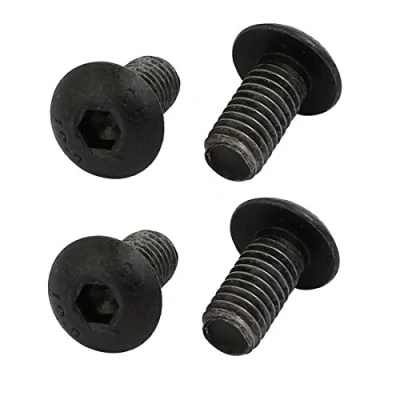 Image of Sourcingmap 4pcs M5x10mm 10.9 Grade Hex Socket Reverse Left Hand Thread Screw Bolt Black