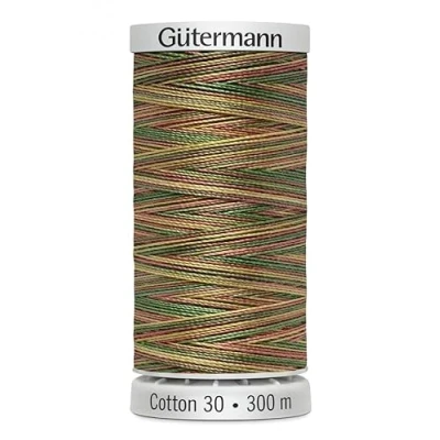 Image of Gutermann No 30 Sulky Cotton Embroidery Thread 300m 4107 Green, Red Each