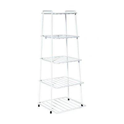 Image of Delfinware Wireware White 5 Tier Saucepan Stand
