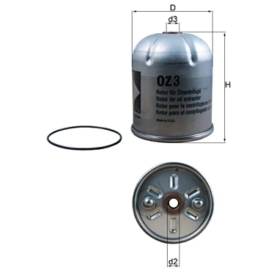 Image of 76542708 Oil filter MAHLE ORIGINAL OZ 3D Centrifuge
