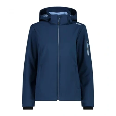 Image of CMP Women&#039;s Softshell Jacket with Removable Hood, Blue Sky, 54