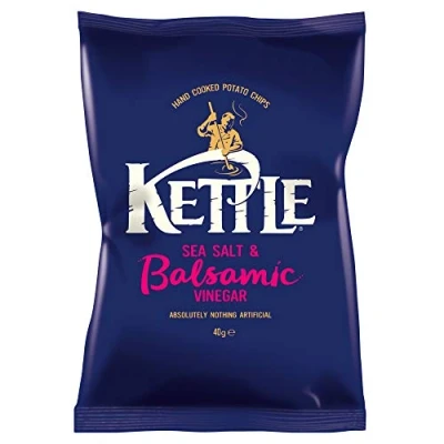 Image of ( 18 Pack ) Kettle Chips Sea Salt &amp; Balsamic Vinegar 40g