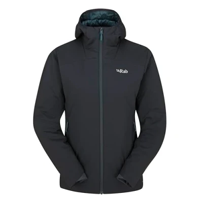 Image of Rab Women&#039;s Xenair Alpine Light Hooded Synthetic Insulated Jacket for Hiking &amp; Mountaineering Ebony X Large