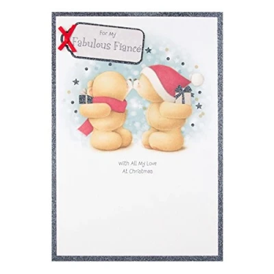 Image of Hallmark Large Forever Friends Fiance &quot;All My Love&quot; Christmas Card