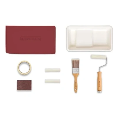 Image of Rust Oleum Ready to Roll Eco Paint Kit (Small) Bathroom Wood &amp; Cabinet Satin Fiery Shades
