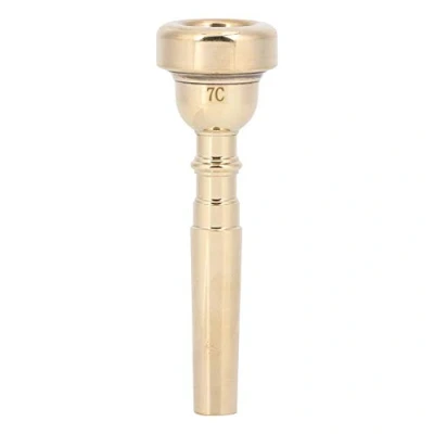 Image of VBESTLIFE Brass Trumpet Mouthpiece, Durable Stylish Bb Tone Metal Instrument Accessory (Gold 7C)