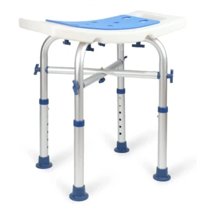 Image of LandTale Shower Stool Heavy Duty 500Lbs, Tool Free Assembly, Anti Slip, Sturdy Height Adjustable Bath Chair, Narrow Bathtub Saet for Elderly, Senior, Handicap &amp; Disabled