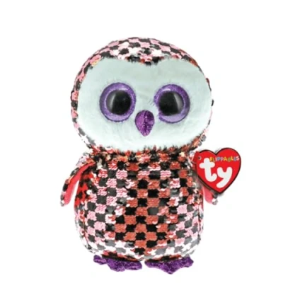 Image of Ty Toys Checks Owl Flippable Med,Multicolored,23 cm