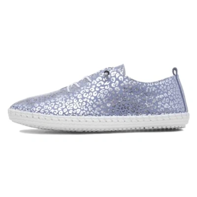 Image of Ladies Blade Pale Blue Leather Plimsoll 6