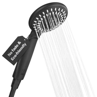 Image of H&amp;S Adjustable Shower Head with High Pressure Universal Handheld Showerhead 5 Different Spray Modes Powerful Chrome Replacement for Low Water