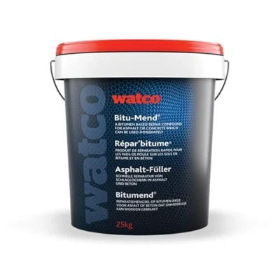 Image of Watco Bitu Mend® Permanent Pothole Repair for Asphalt, Tarmac, Concrete, Pathways, car Parks, driveways and Roads 25KG Bucket
