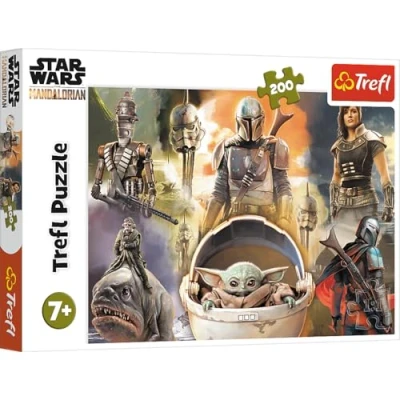 Image of Trefl Star Wars The Mandalorian Ready to Fight 200 Piece Jigsaw Puzzles For Kids Character Collage Puzzle Children Ages 7+