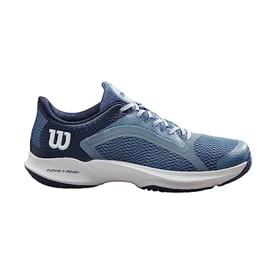 Image of Wilson Men&#039;s Hurakn 2.0 Padel Sneakers, China Blue/White, 7.5 UK