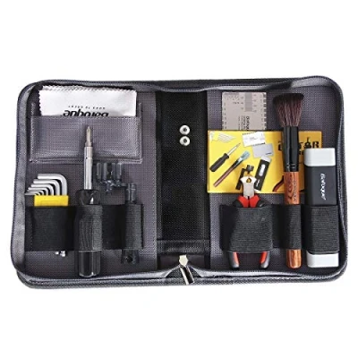 Image of Perfect Guitar Maintenance and Setup Tools Kit Musician&#039;s Tool Care Repair Tech With Protect Bag