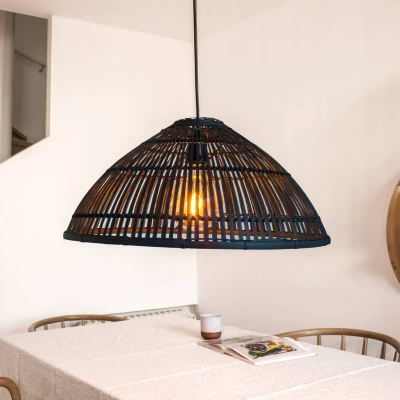 Image of Markslöjd Capello pendant light made of bamboo, black