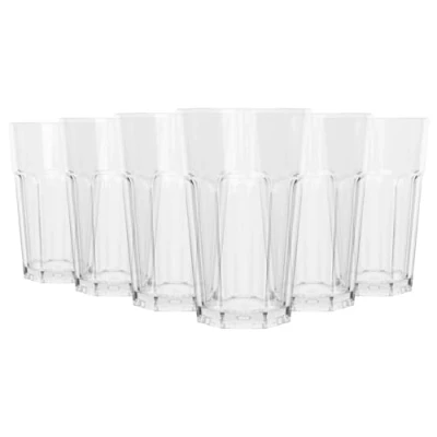 Image of 6x 400ml Reusable Plastic Highball Glasses By Argon Tableware