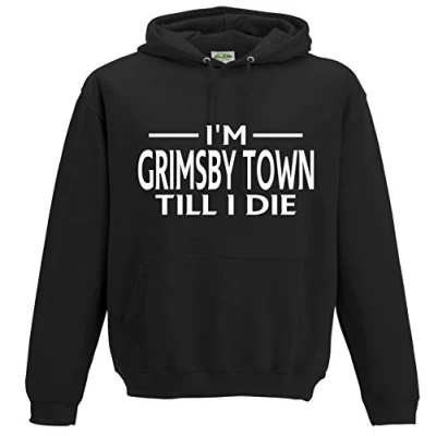 Image of Amelia Gould Apparel Grimsby Town Till I DIE Premium Mens Hoodie X Large Black