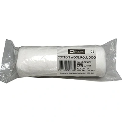 Image of Qualicare Large Medical Make Up First Aid Premium Cotton Wool, Single 500g Roll