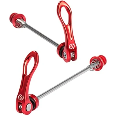 Image of Chooee Bike Quick Release Skewers Front &amp; Rear Set for Road Bicycle Red