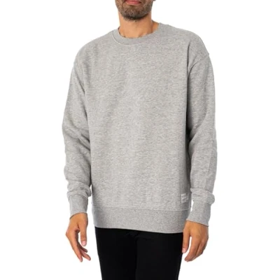 Image of Solid LENZ CREW Sweatshirt, Men&#039;s, Size: 3XL, Light grey melange