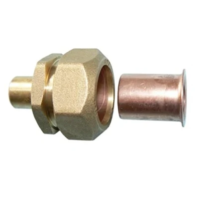 Image of 15mm x 25mm mdpe to Copper PSA DZR Adaptor (Known as Pipe/Brass Fittings/mdpe Also Available in 22mm and 20mm 15mm)