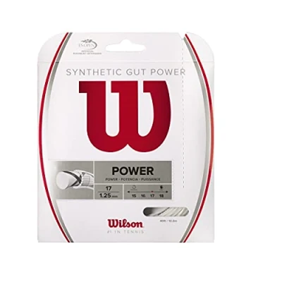 Image of Wilson Synthetic Gut Power 40 Feet Tennis String Set, White, 17