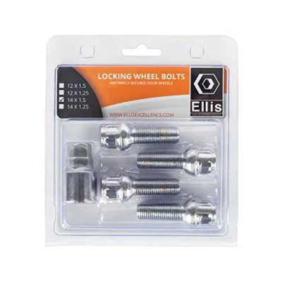 Image of Ellis Excellence Set of 4 M14 x 1.5 Radius Alloy Wheel Locking Bolts (35mm Thread)