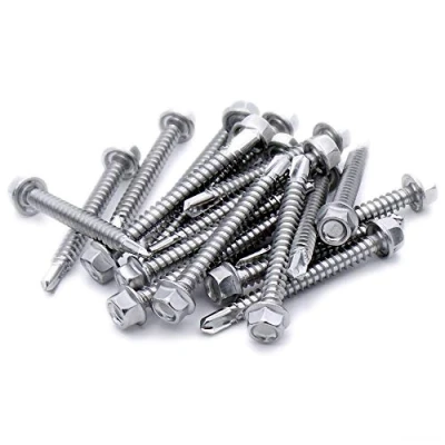 Image of No.12 x 2 (5.5mm 50mm) Hex Self Drilling Screw (Flanged) Stainless Steel (A2) (Pack of 20)
