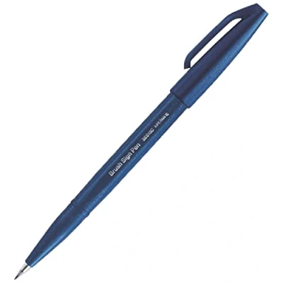 Image of Pentel Brush Sign Pen Blue/Black