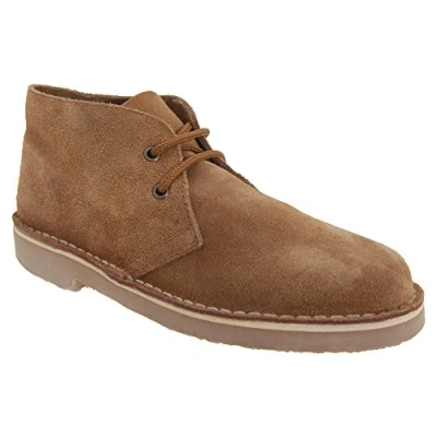 Image of Roamers Adults Unisex Real Suede Unlined Desert Boots (13 UK) (Sand)