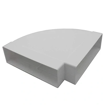 Image of Kair 90 Degree Horizontal Elbow Bend 204mm x 60mm 8 2 inch Rectangular Plastic Ducting Adaptor