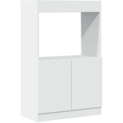 Image of vidaXL Highboard Storage Cabinet White Engineered Wood Cupboard for Office/Bedroom/Living Room 63x33x100 cm