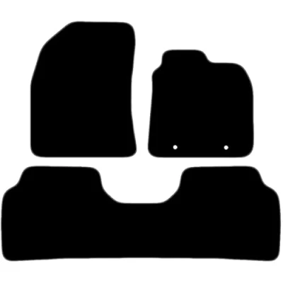 Image of Carsio Carpet Car Mats For Toyota Avensis 2011+ Facelift 3 Piece Set Tailored Fit Floor Mat Complete Accessory Black Custom Fitted All Weather, Anti Slip Backing &amp; Grey Trim