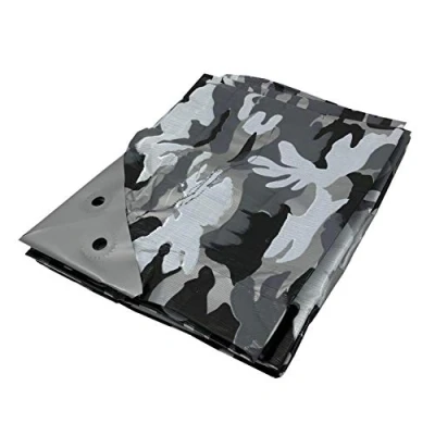 Image of Yuzet 1.8m x 2.4m Winter Camouflage Reinforced Tarpaulin 120gsm Extra Tough
