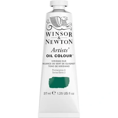 Image of Winsor &amp; Newton 1214696 Artists&#039; Oil Colour, Professional Paint with Maximum Pigmentation and Lightfastness 37ml Tube, Viridian Hue