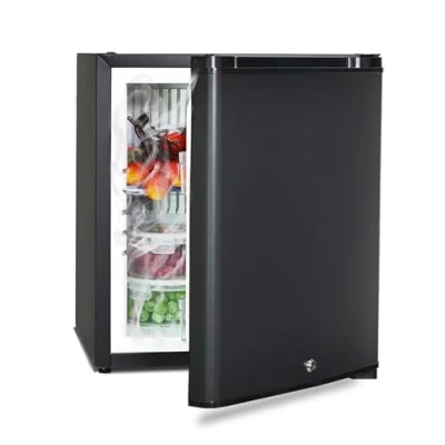 Image of Smad 12V Fridge, Campervan Fridge with Lock, Camping 240V, Quiet 2 Way for Caravan, Van, Truck, RV, Motorhome, Reversible Door, Black, 30L