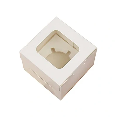 Image of Cupcake Boxes, 20 Pack Bakery Containers, Cookies Container for Muffins, with Observation Window and Removable Inner Support, Cookies, Cupcakes, Pastry Packaging, Muffins (1 Hole)