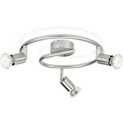 Image of Philips Essentials Limbali Spot Bar/Tube Light Nickel (Requires 3x50W 230V GU10 Bulb) for Indoor Home Lighting