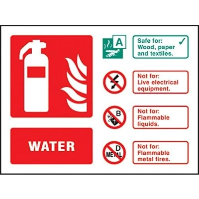 Image of Fire Signs Water extinguisher identification Self Adhesive Vinyl