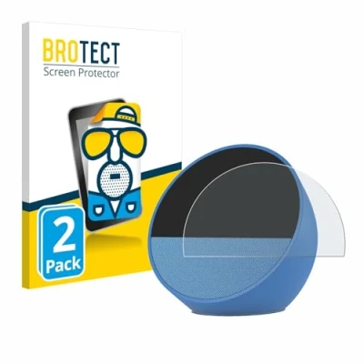Image of brotect Screen Protector Anti Glare compatible with Amazon Echo Spot 2024 (2 Pack) Matte, Fingerprint Protection Film